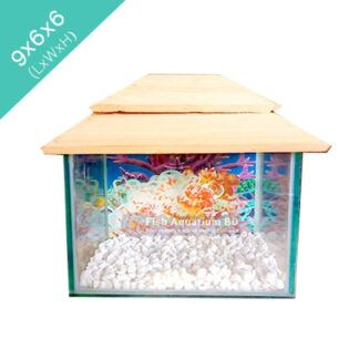 Glass Made Deshi Aquarium For Fish (Small Size 9x6x6 Inches)
