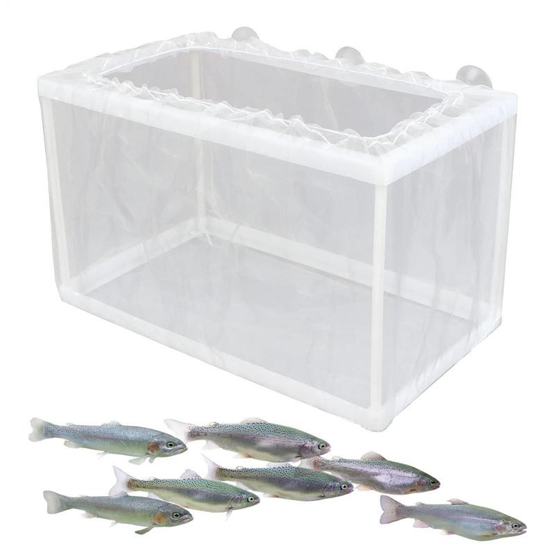 Fish Breeder Box with Suction Aquarium Hatcher Mesh Box Juvenile Fish Separation Net Tank Incubator Box Fry Hatchery DIY