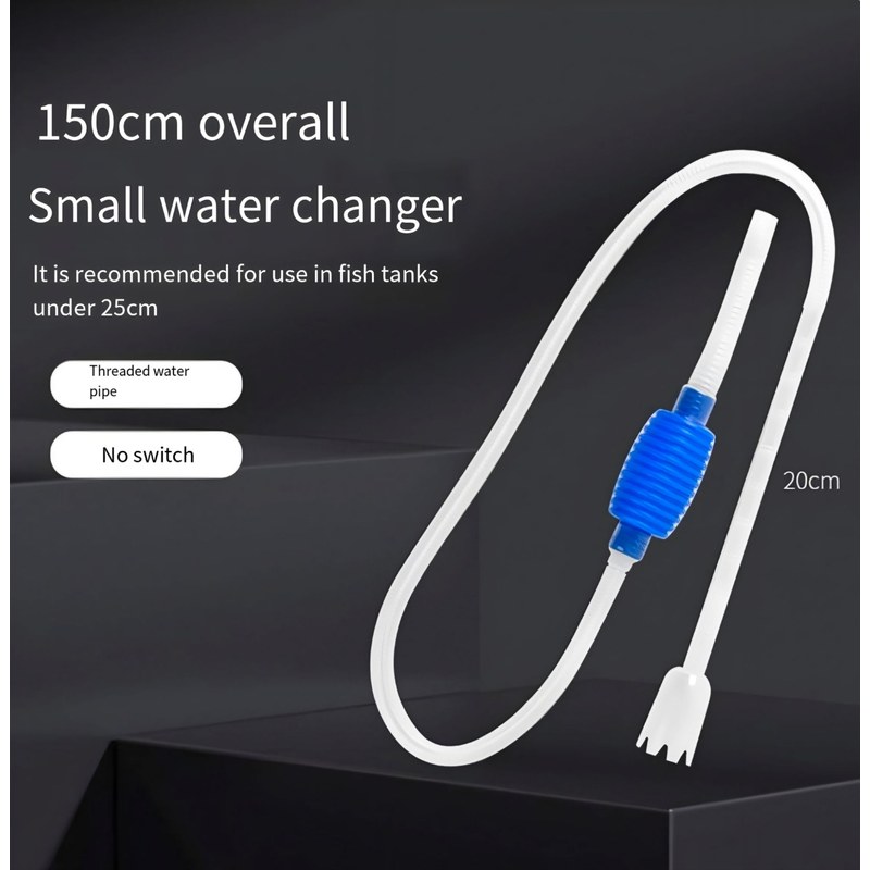 General Style Siphon Pipe โ 1.5M Aquarium Cleaner Gravel Vacuum Fish Tank Siphon Pump | Aquarium Cleaning Tools Set & Accessories for Quick Water Change and Drainage