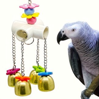 1 Set of Bird Cage Bells, Pet Bird Cage Decoration Pendant, Parrot Bell Toy