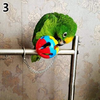 New Cute Pet Bird Platic Chew Ball Chain Cage Toy for Parrot Cockatiel Parakeet