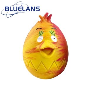 Interactive Dog Toy Pet Dog Chew Toy with Built-in Airbag Sound Bird Design Elastic Rubber Interactive Durable Toy for Small Medium Dogs Fun Stress Relief Plaything for Pets