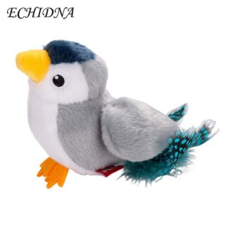 Interactive Birds Toy for Cats Interactive Chirping Bird Toy for Cats Dogs – Plush Electric Flying Birds with Flapping Wings Touch-activated Fun Pet Toy for Indoor Play Stimulation