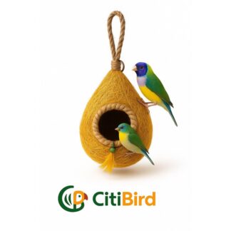 CitiBird Natural Coconut Fiber Nesting House – Finch, Gouldian Finch, Small Birds Breeding & Resting Nest (Multiple Colors)