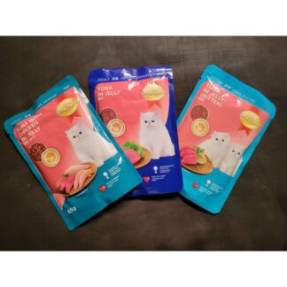 Cat Food Smartheart Pouch Tuna In Jelly / Tuna with chicken in Jelly / Tuna In Jelly ( kitten )85gm 1pcs