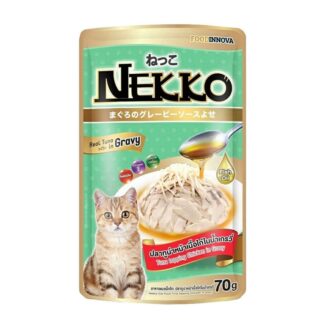 Nekko Cat Food Pouch Tuna Topping Chicken In Gravy 70gm