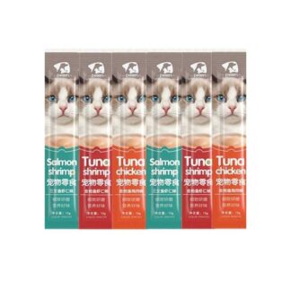 Cat treat food 9 pcs, chicken, Tuna, Salmon flavor, Kitten & cat Wet tretty snacks food