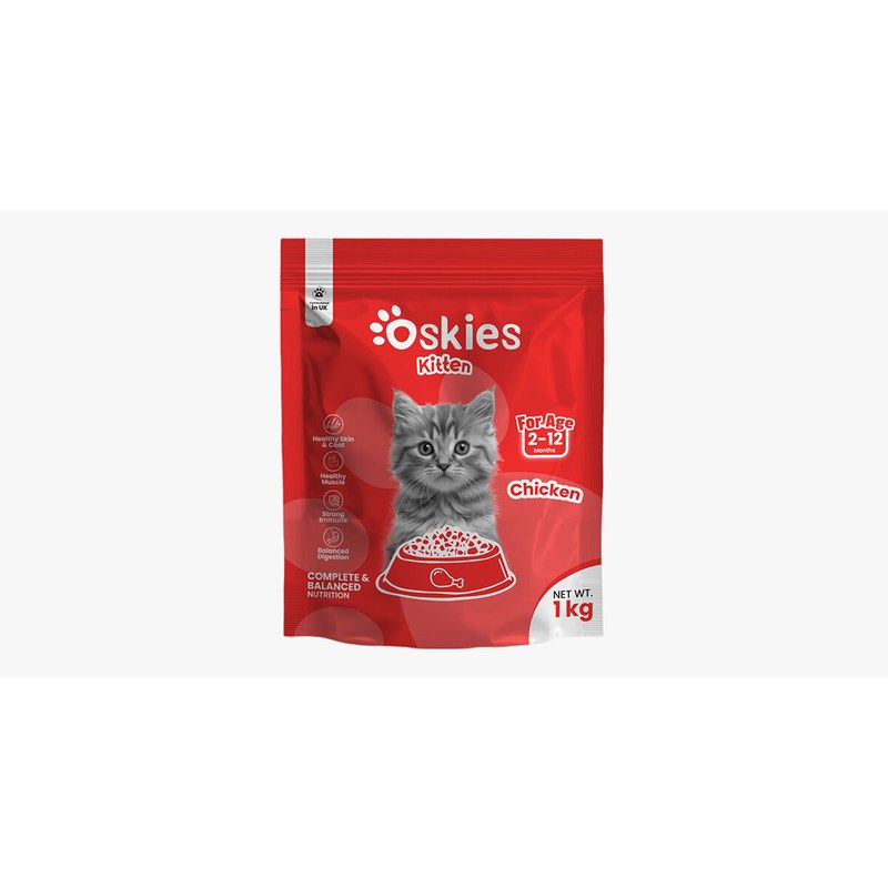 Oskies Adult Cat Food Chicken with Tuna 1KG