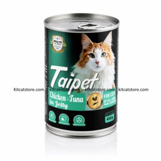 Taipet Chicken and Tuna Wet Cat Food in Jelly 400g – Premium Complete Nutrition for Indoor Cats, Kittens and Adult Cats