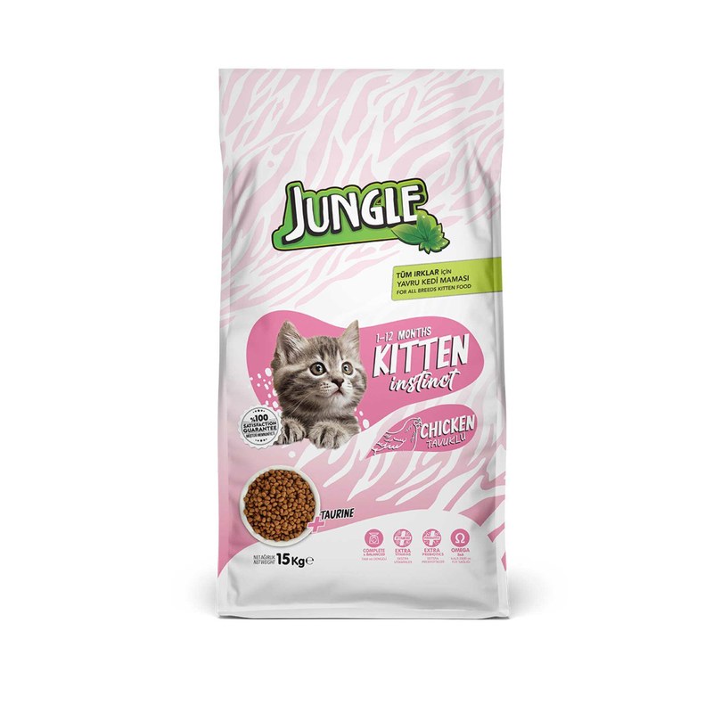 Jungle Kitten Chicken Cat Food 1.5kg โ Growth & Bone Health Formula for Kittens
