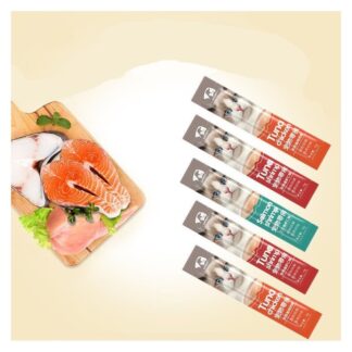 2 pcs Cat treat food, chicken, Tuna, Salmon flavor, Kitten & cat Wet tretty snacks food