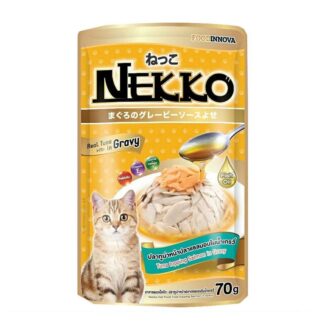 Nekko Cat Food Tuna Topping Salmon In Gravy 70gm