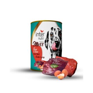 Inter Nutri Adult Dog Food Beef & Liver Can 415gm