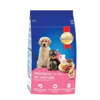 SmartHeart Puppy Dog Food Beef & Milk Flavor 3kg Pack, Made in Thailand