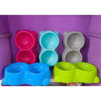 Cat Dog Double Food Water Bowl