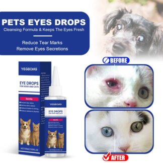YEGBONG Universal Pet Eye Drops Effective Dogs Dirt Eliminate Drop Dog Eye Dryness Eliminate Drop Cats Hygiene Clean Products