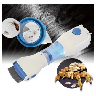 【Best value】 V Comb Head Lice Removal Machine with Filter | Electric Anti-Lice Device for Head Lice, Nits Fleas | Stainless Steel Teeth, Adjustable Angles, Hygienic Filter Trap | C