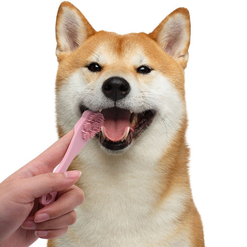 Dog Toothbrush Silicone Finger Brush - Pet Dental Cleaning Tool, Gentle Teeth Care for Dogs, Easy Grip Oral Hygiene Accessory