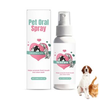 Pet Oral Spray for Cats and Dogs Freshens Breath Cleans Plaque Protects Gums Teeth Health-Care Dental Hygiene Solution 100ml