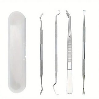 Stainless Steel Dental Care Kit - Complete Teeth Cleaning Tools for Humans & Pets, Travel Oral Hygiene Set with Dog Dental Tools