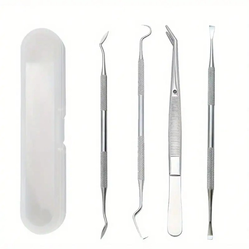 Stainless Steel Dental Care Kit - Complete Teeth Cleaning Tools for Humans & Pets, Travel Oral Hygiene Set with Dog Dental Tools