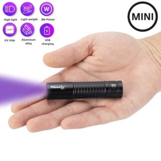395/365nm Mini UV Flashlight USB Rechargeable Nail Lamp  Pet Urine Cat Tinea Money Ore Marker Hotel Hygiene Detection Light