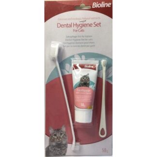 Bioline Dental Hygiene Set (Tooth paste and Brush)  for Cats 50g