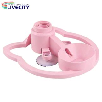 Spill-proof Cat Water Bowl Automatic Cat Water Dispenser with Stand for Indoor Cats Puppies – Fits Most Plastic Water Bottles Easy Pet Drinking Station Convenient Hygienic Water Fe