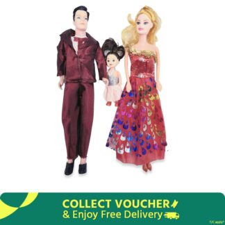 Doll Family Mom+Dad+Baby toy set
