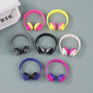 5pcs/set 1:12 Dollhouse Miniatures Accessories Headphones For Doll Toy Doll Earphone Dollhouse Furniture Decoration Accessories