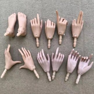 Universal 1/6 Doll Hands DIY Doll Decors Fashion Gesture Doll Hands Feet Accessories White Beige Color Doll Parts Girl  Toy
