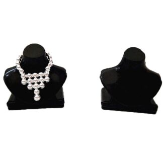 5Pcs Dollhouse miniature black necklace bracket jewelry bracket toy accessories