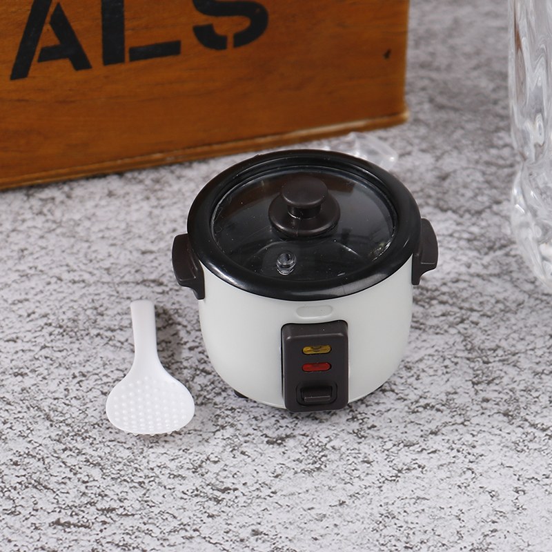 1/12 Scale Dollhouse Miniature Rice Cooker Machine Modle Simulation Kitchen Appliance Accessories Pretend Play Toys Gift