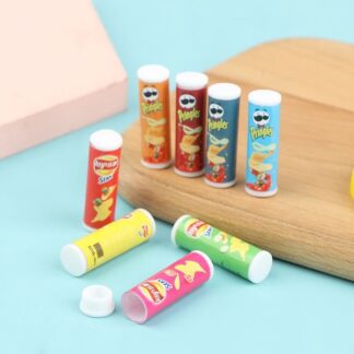 4pcs/set 1:12 Dollhouse miniture Simulation Potato Chips Bottle Kitchen Food Toy
