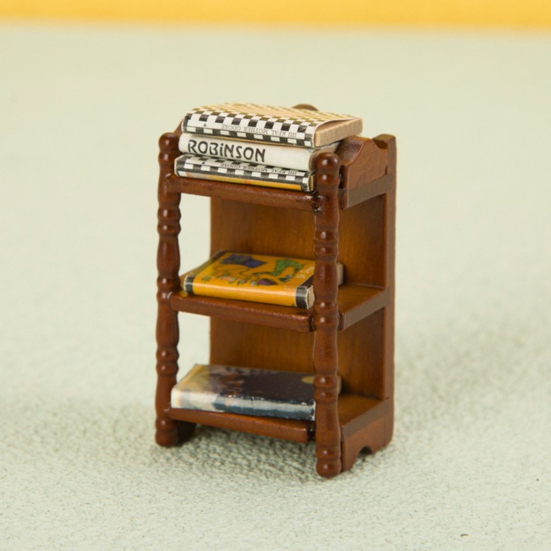 1:12 Dollhouse Miniature Bedside Stand Mini Model Doll House Furniture Decoration Toys Simple And Multifunctional Storage Shelf